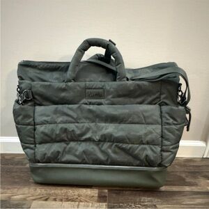 Itzy Ritzy Olive Green Quilted Baby Bag Tote
